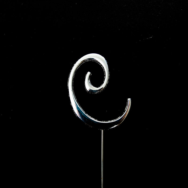 Sugar Crafty Cake Topper Letter C Silver 7cm