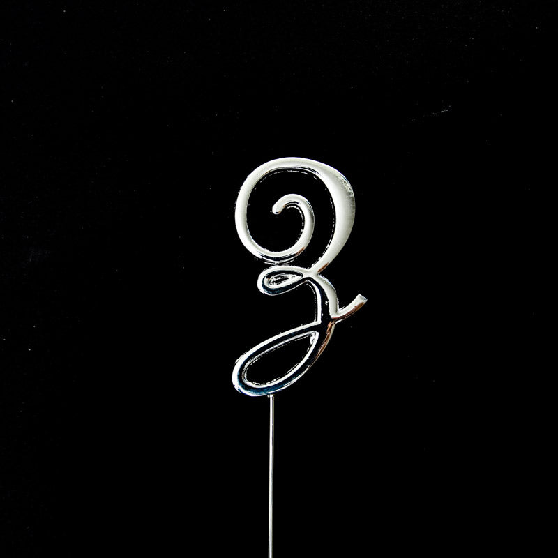 Sugar Crafty Cake Topper Letter Z Silver 7cm