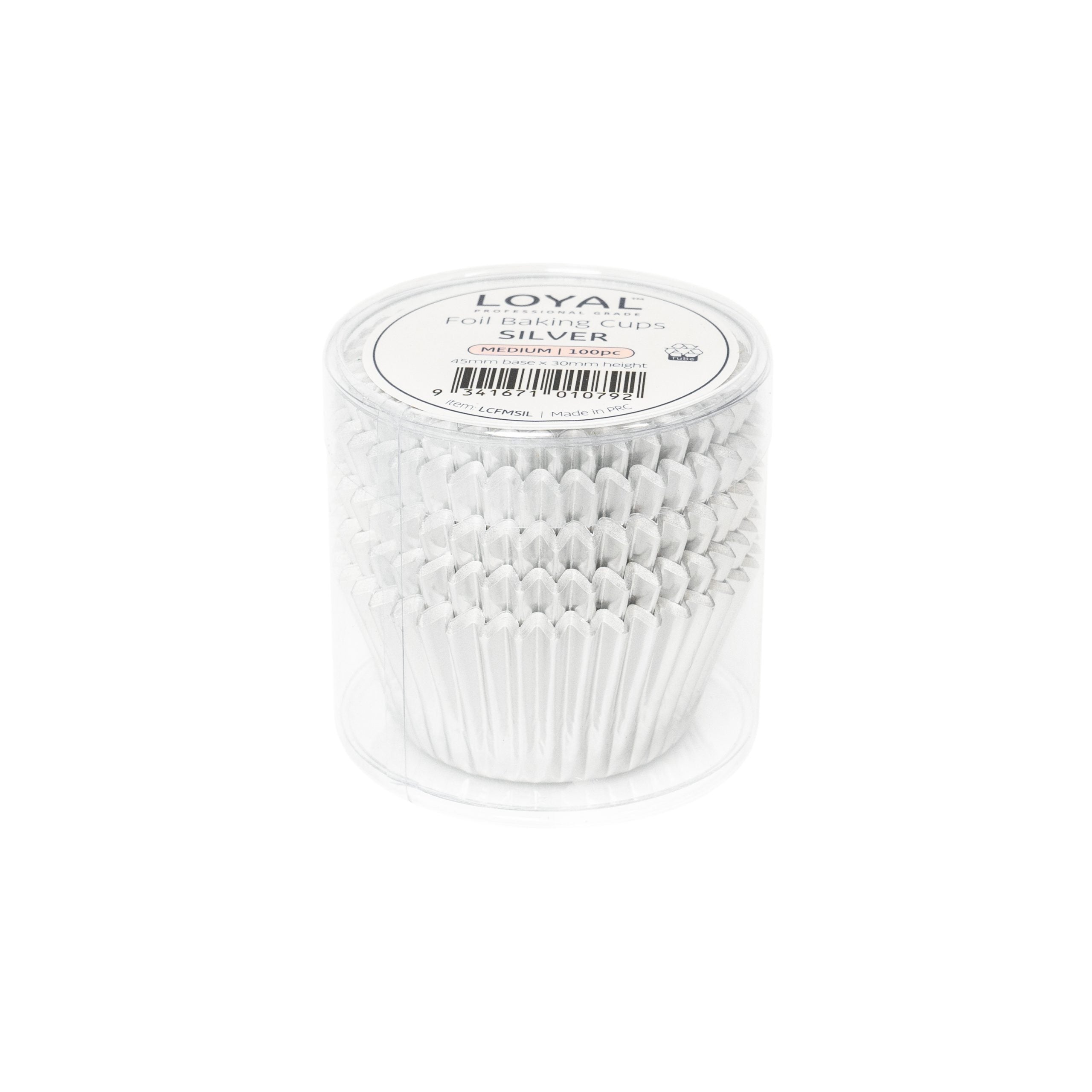 LOYAL Foil Baking Cups Silver (100pc) - Medium
