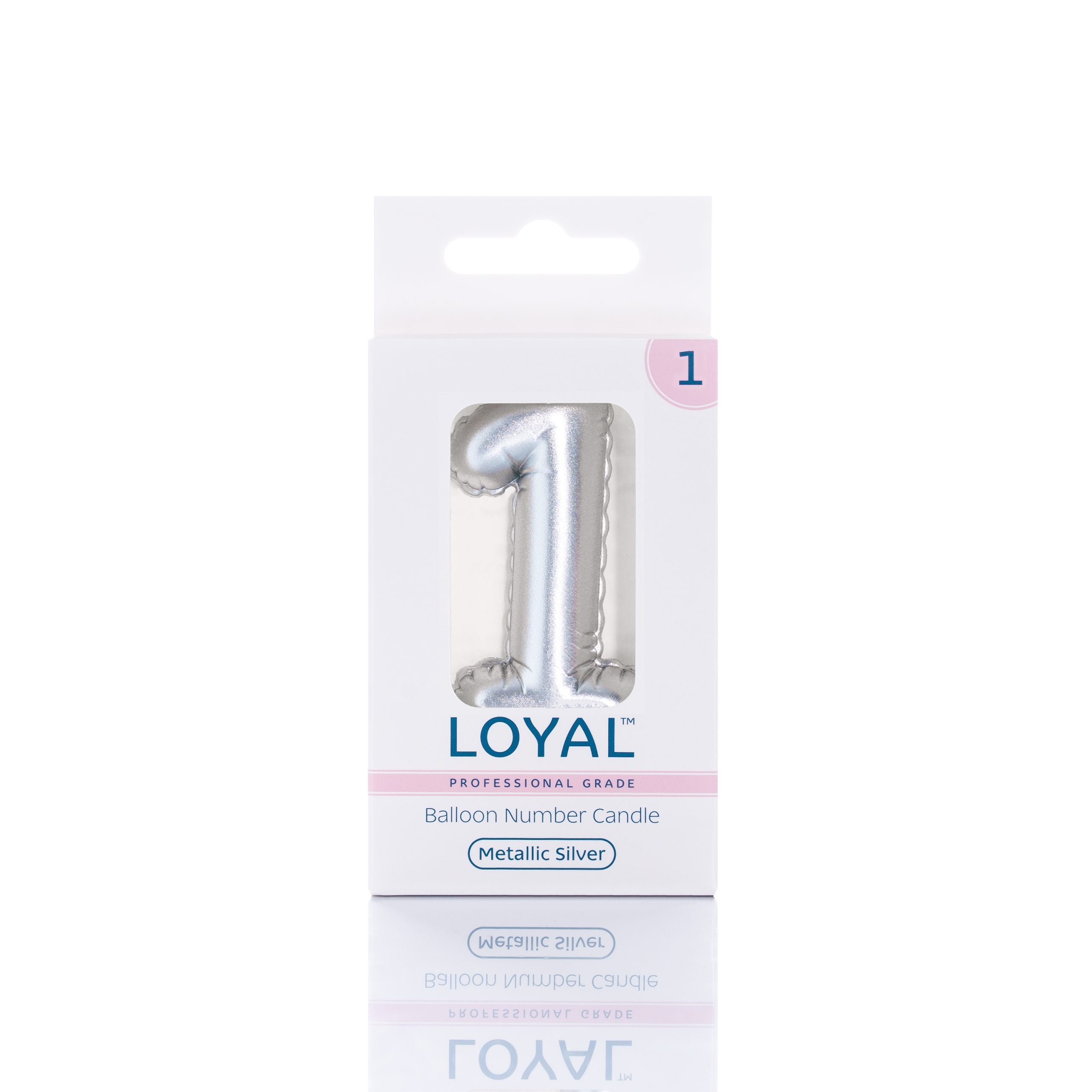 LOYAL Balloon Number "1" Candle - Metallic Gold