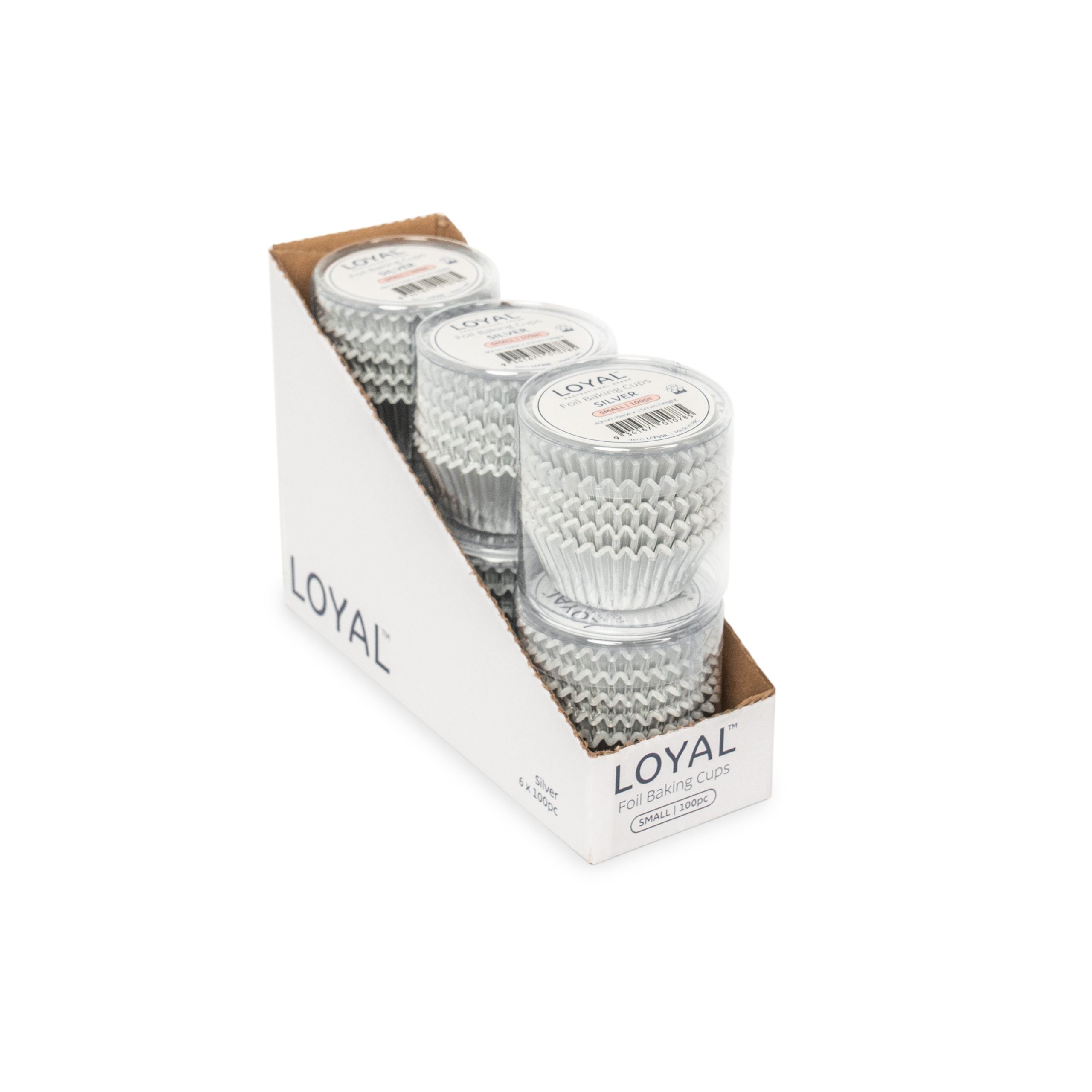 LOYAL Foil Baking Cups Silver (100pc) - Medium