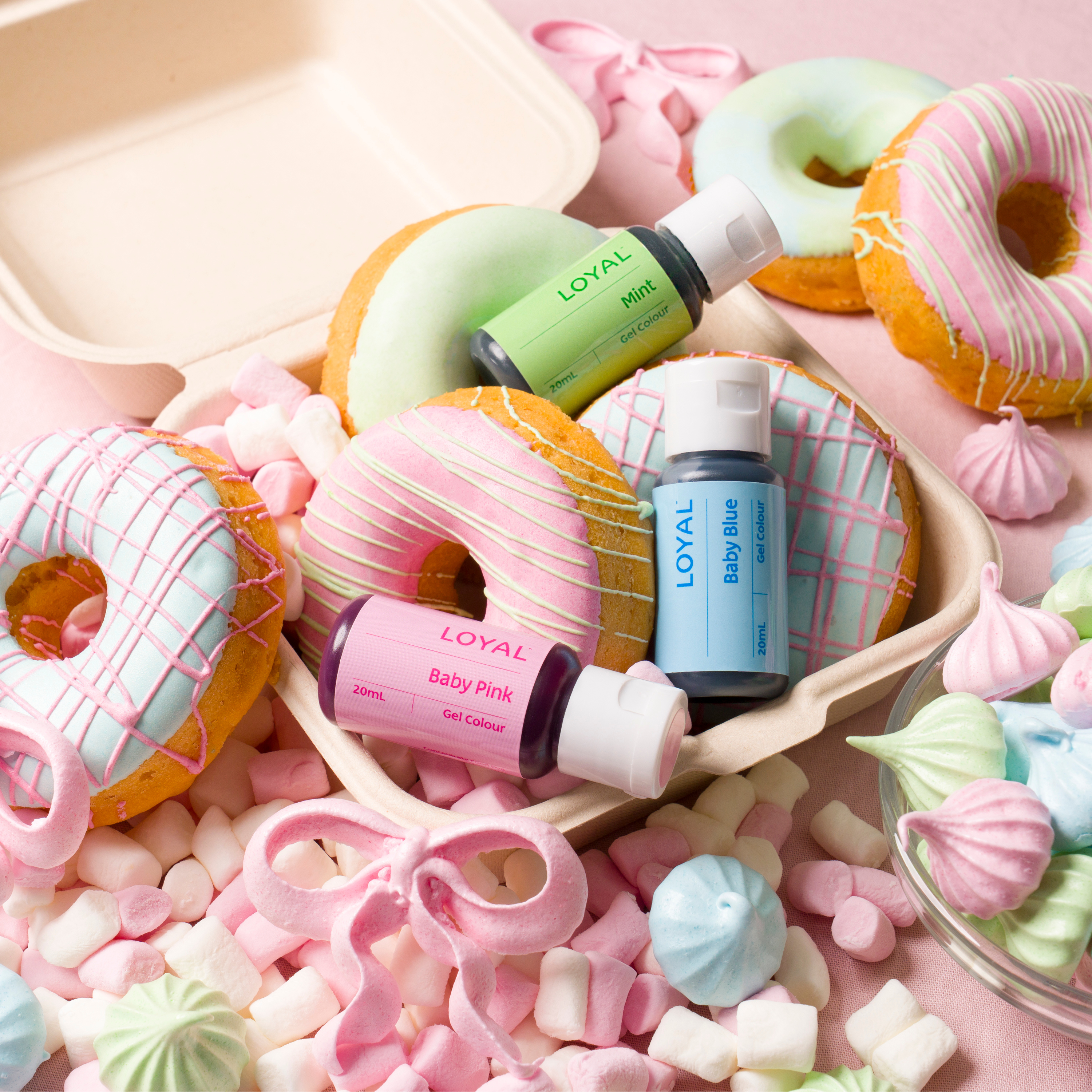 LOYAL Gel Colour Set Soft Pastels 20ml 3 Piece