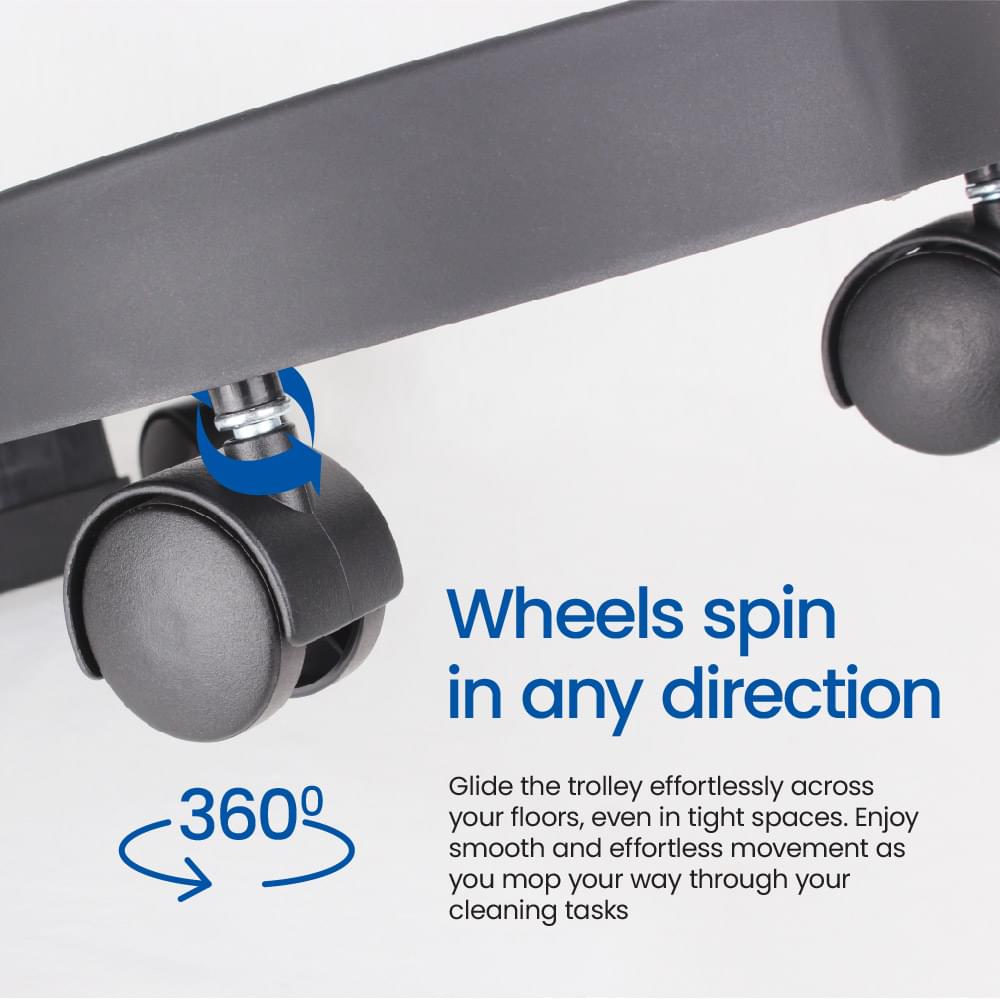 White Magic Spin Mop Trolley