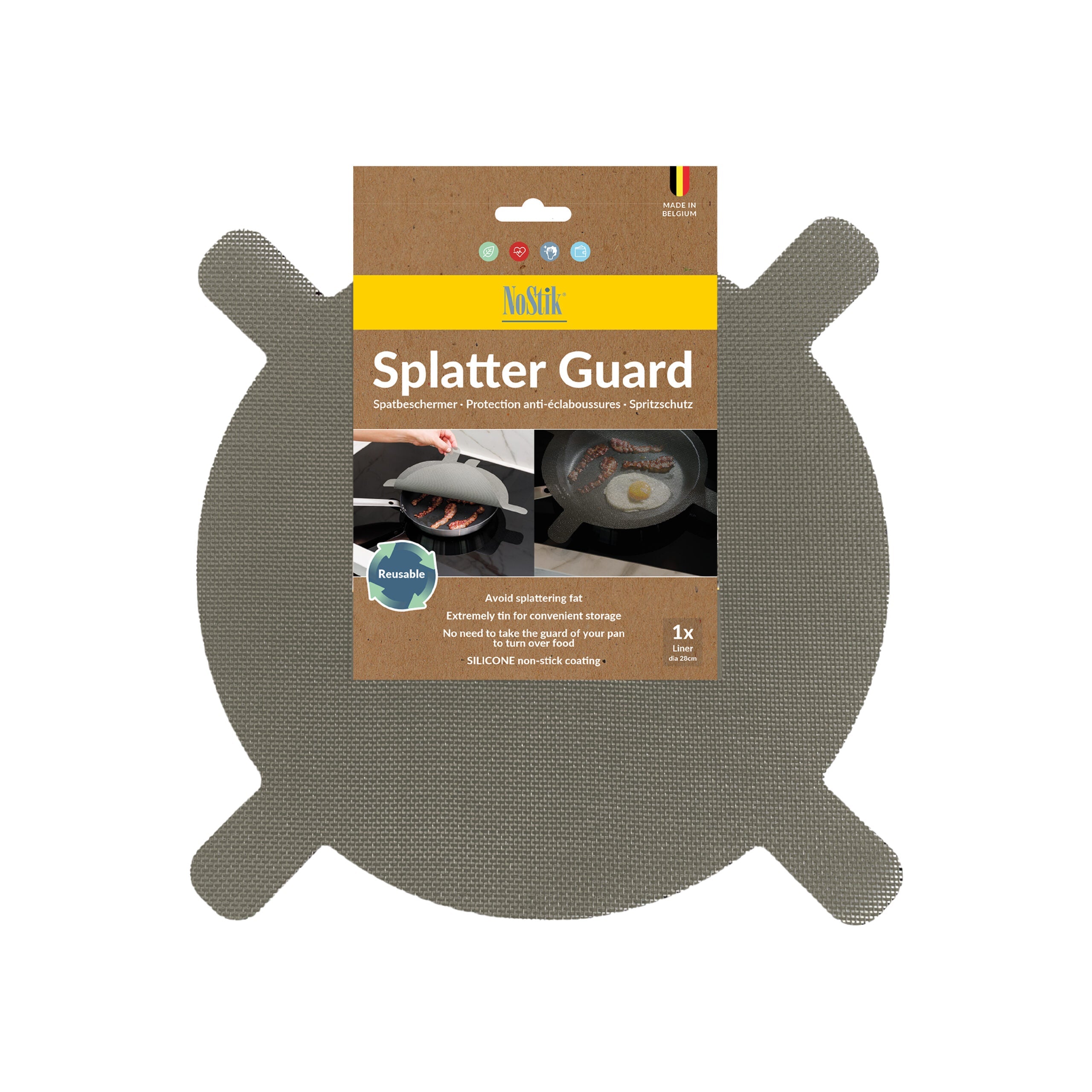 NoStik Silicone Fibreglass Splatter Guard - 28 cm