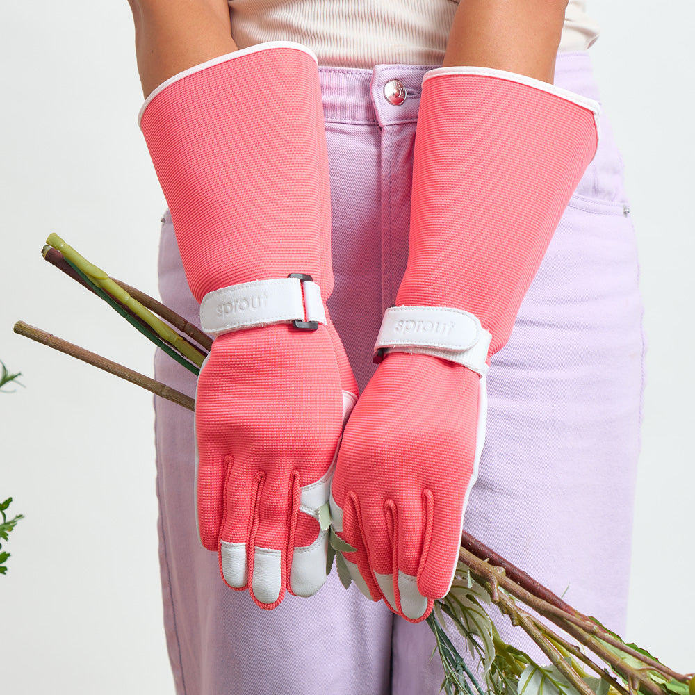 Annabel Trends Sprout Long Sleeve Garden Gloves Navy