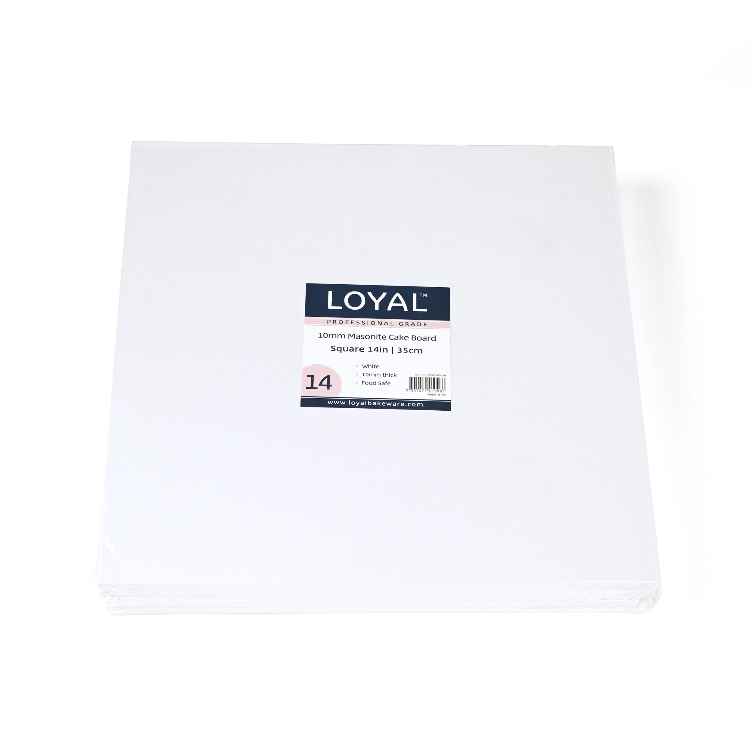 LOYAL 10mm Masonite Square White Board - 14in/35cm