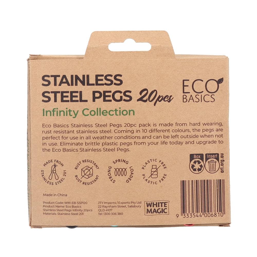 Eco Basics Stainless Steel Pegs 20 pcs