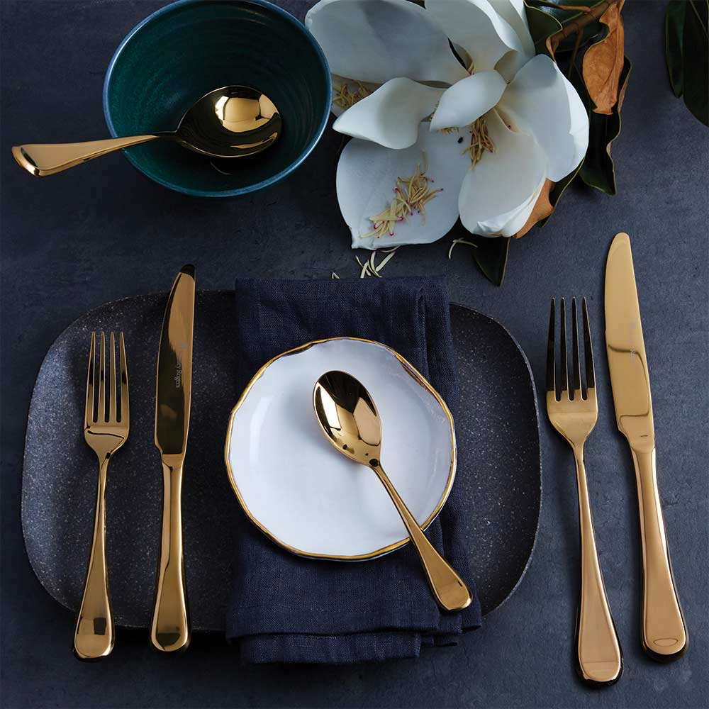 Stanley Rogers Chelsea Gold 56 Piece Cutlery Set
