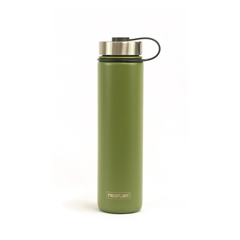 750ml Neoflam Skinny Stainless Steel Double Walled and Vacuum Insulated Water Bottle Green Jade