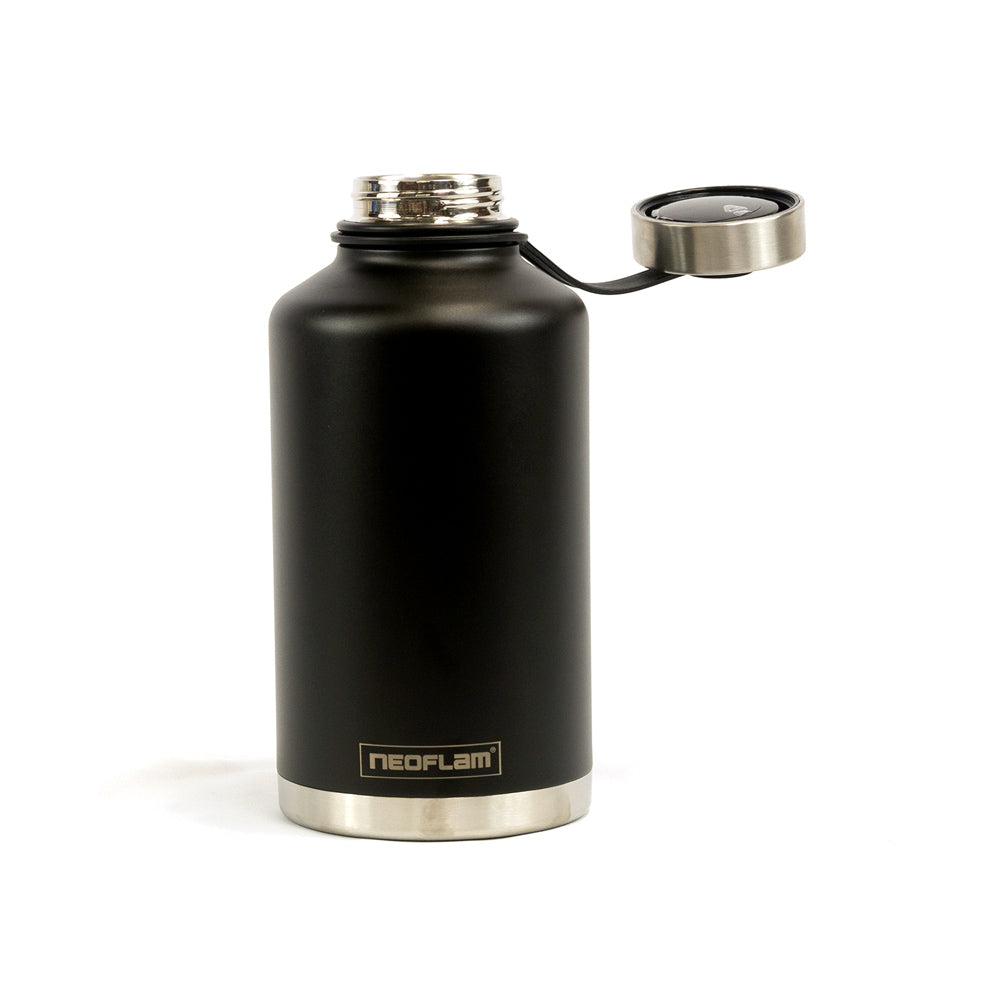 1.9L All Day S-Steel, Double Walled and Vacuum Insulated Water Bottle  Black