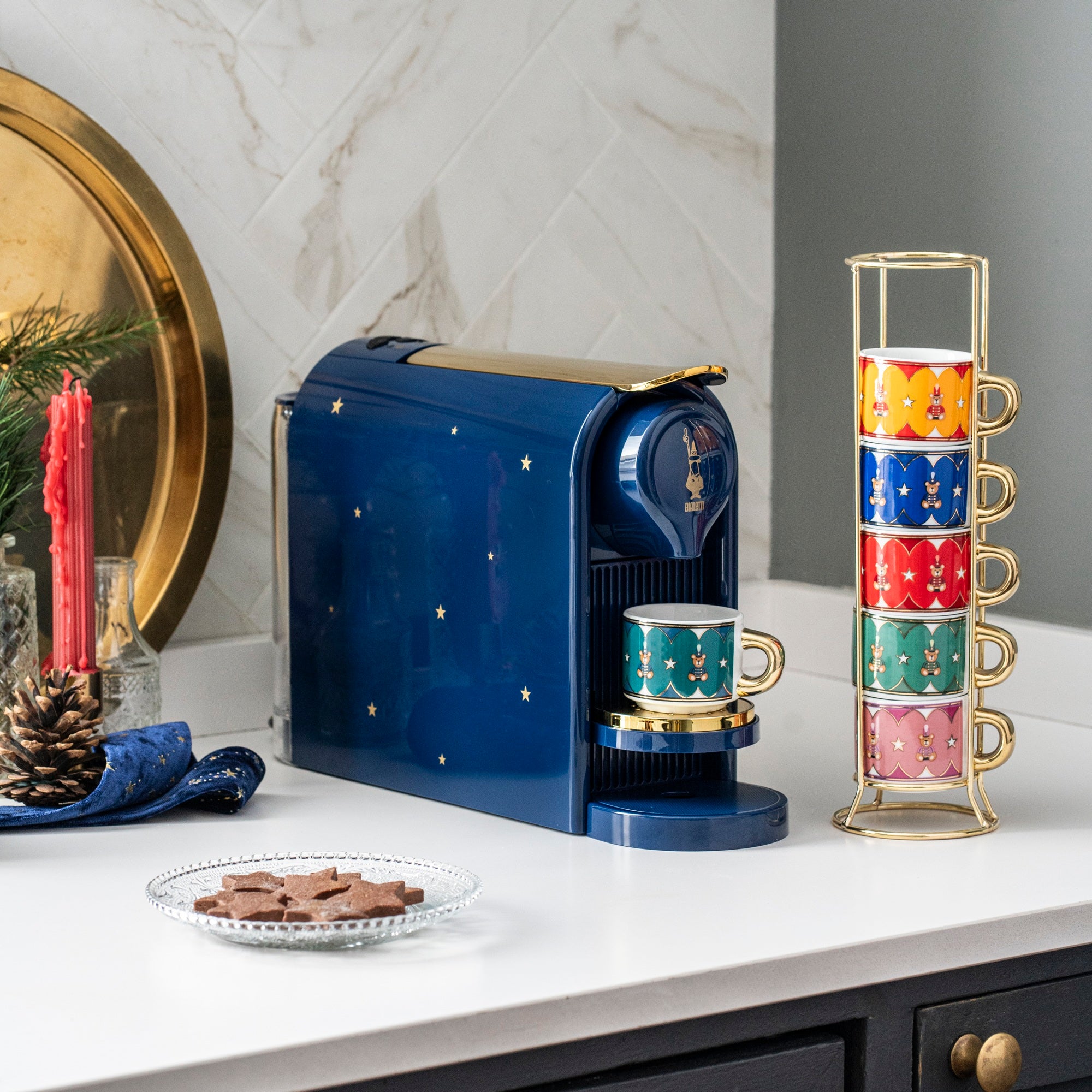 Bialetti Magico Ricordo Stackable Cups Teddy Bear – Set of 6