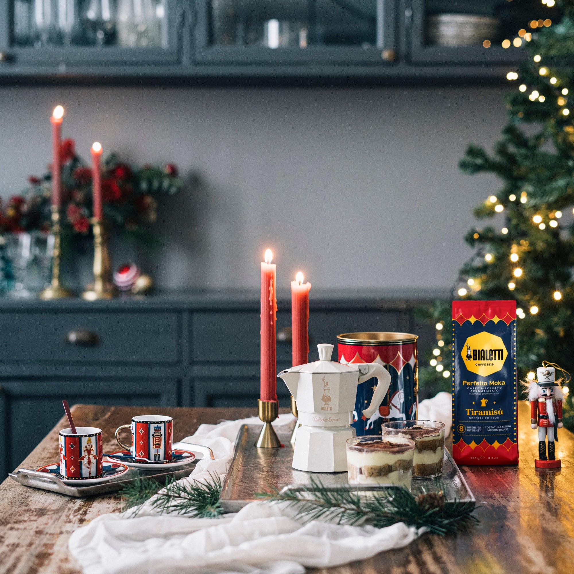 Bialetti Magico Ricordo Moka Express – 3 Cup (130 ml) Cream Stovetop Coffee Maker