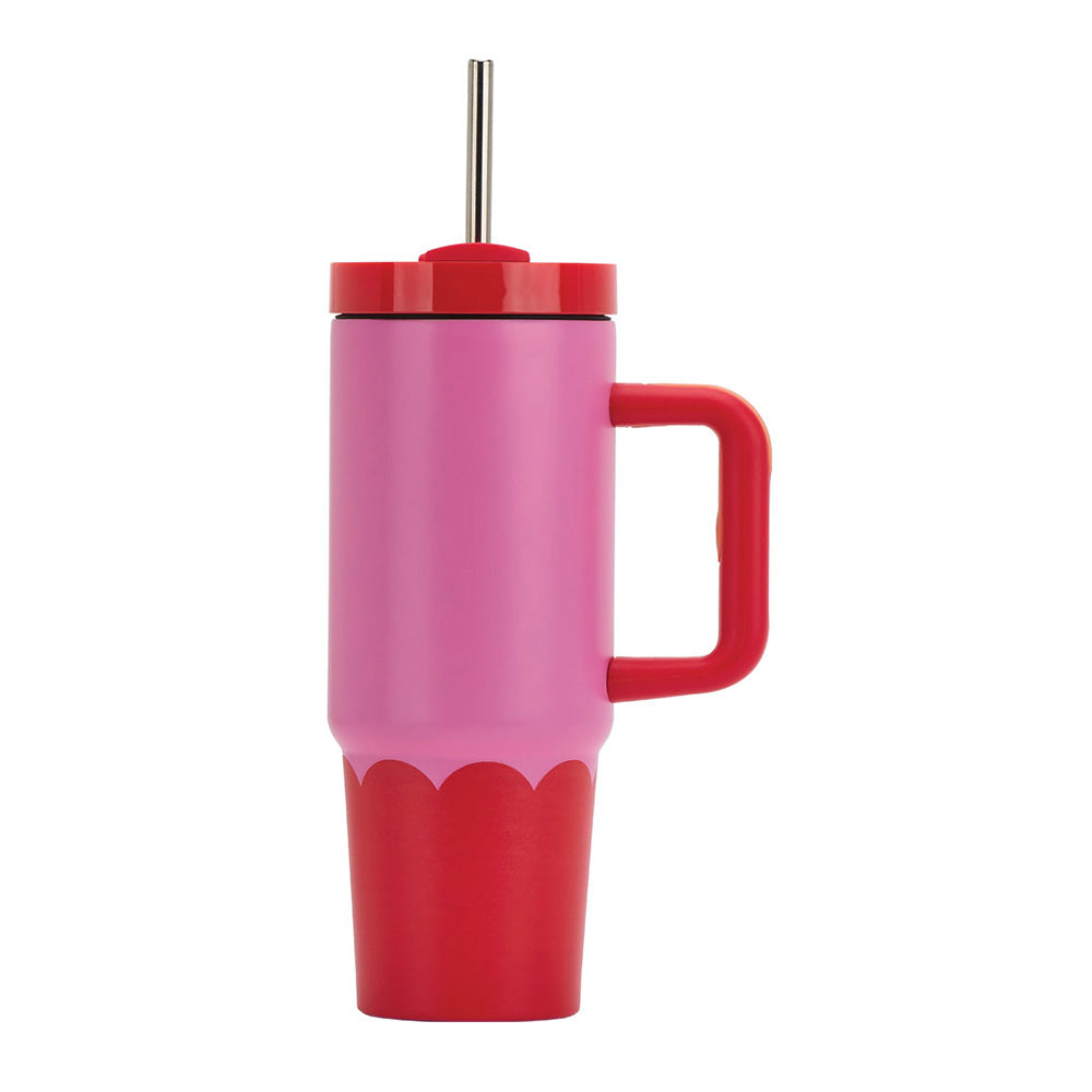 Annabel Trends Stainless Steel Super Sip Wave Pink & Red