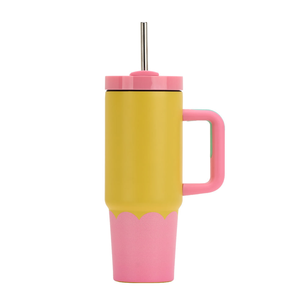 Annabel Trends Stainless Steel Super Sip Wave Pink & Red