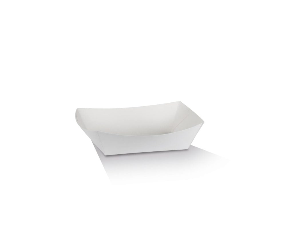 ecoware Small Tray White Cardboard No.2 (Carton of 900)