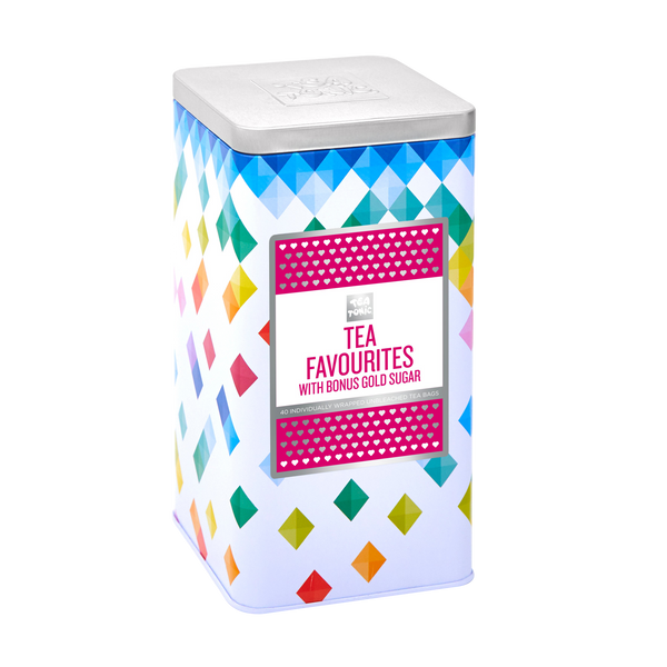 Favourites Assortment Tin - 40 Teabags W/ Gold Sugar