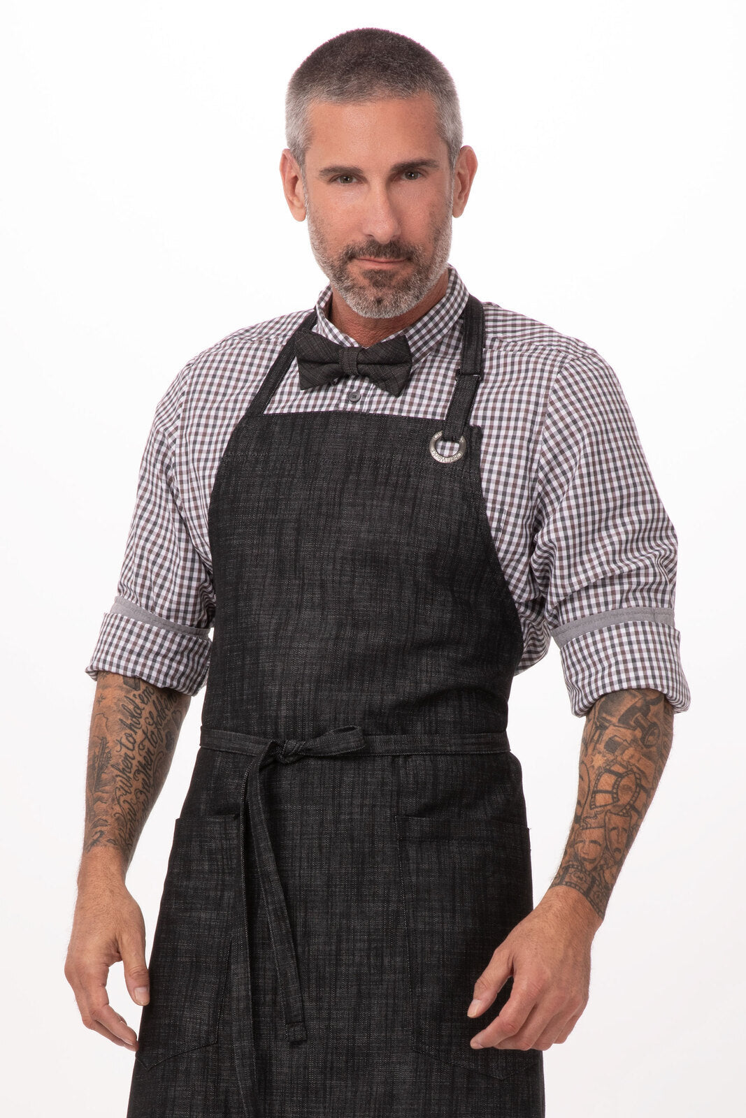 Chef Works Crosshatch Bow Tie - Black