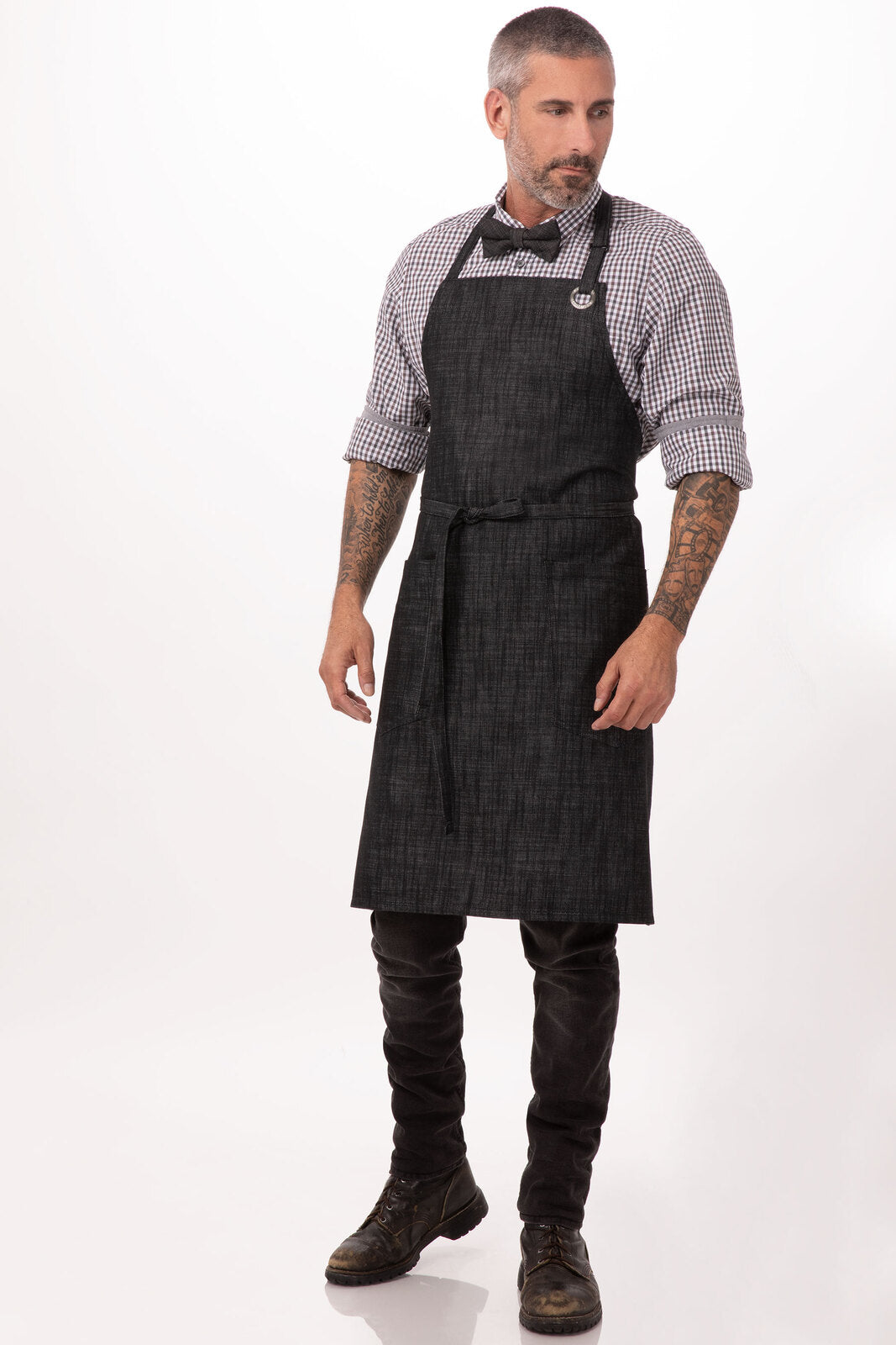 Chef Works Crosshatch Bow Tie - Black