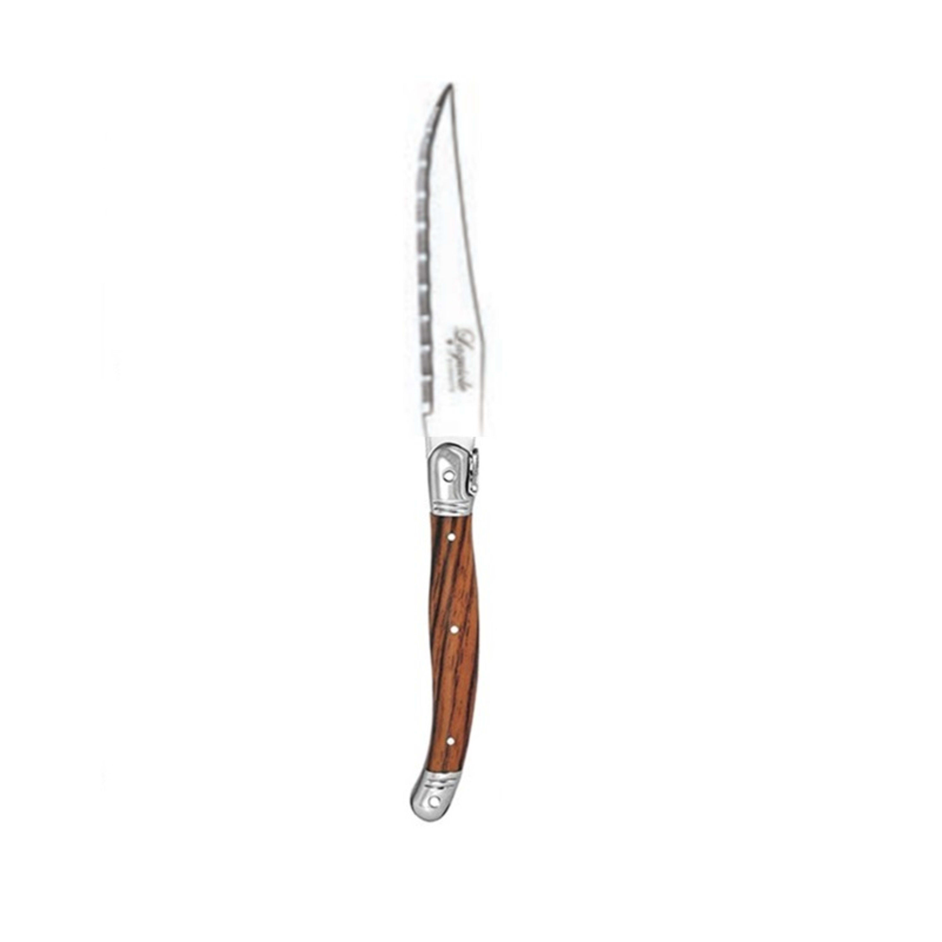 Laguiole Etiquette Steak Knife 12 Pack - Wooden