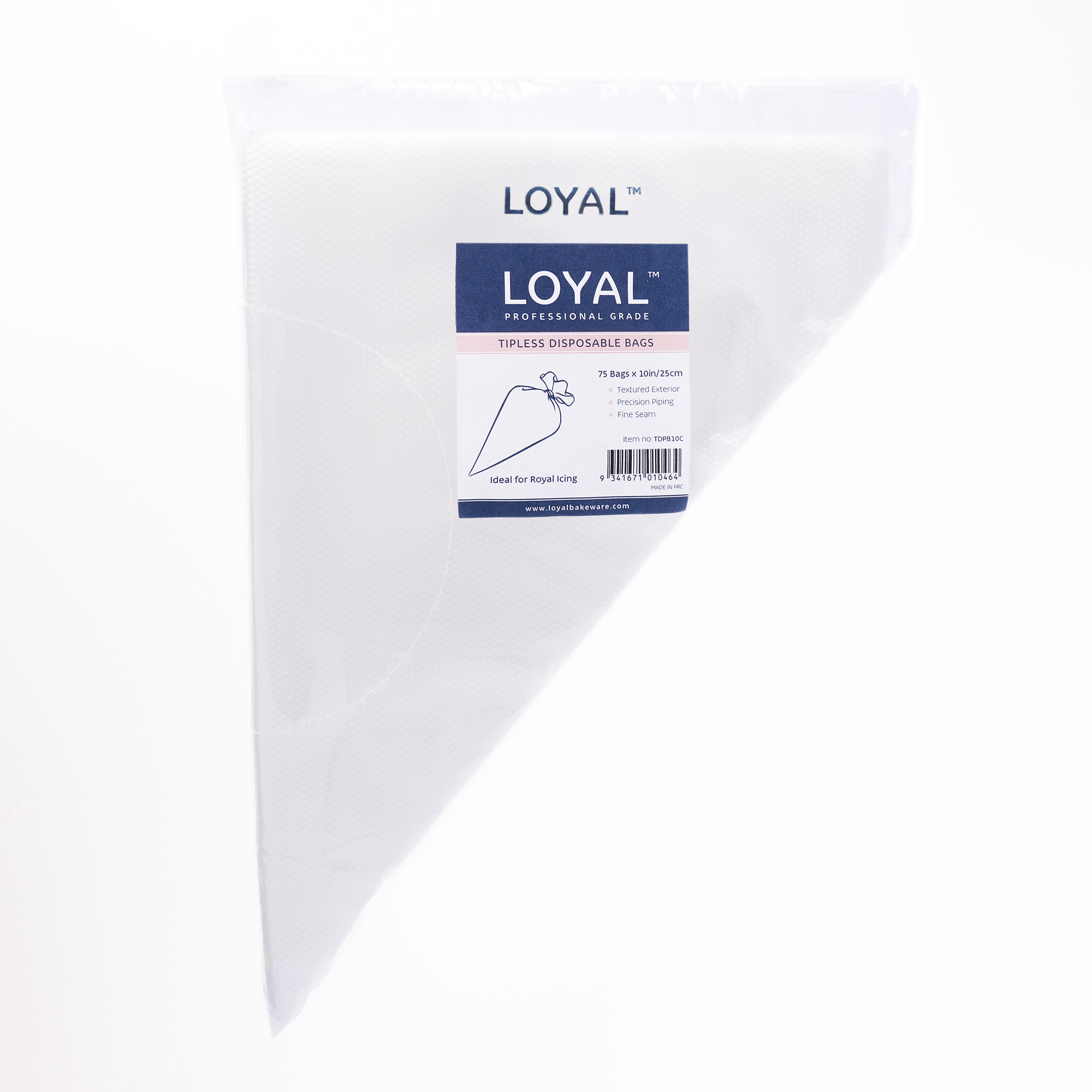 LOYAL Disposable Tipless Piping Bags 10 Inch 75 Piece
