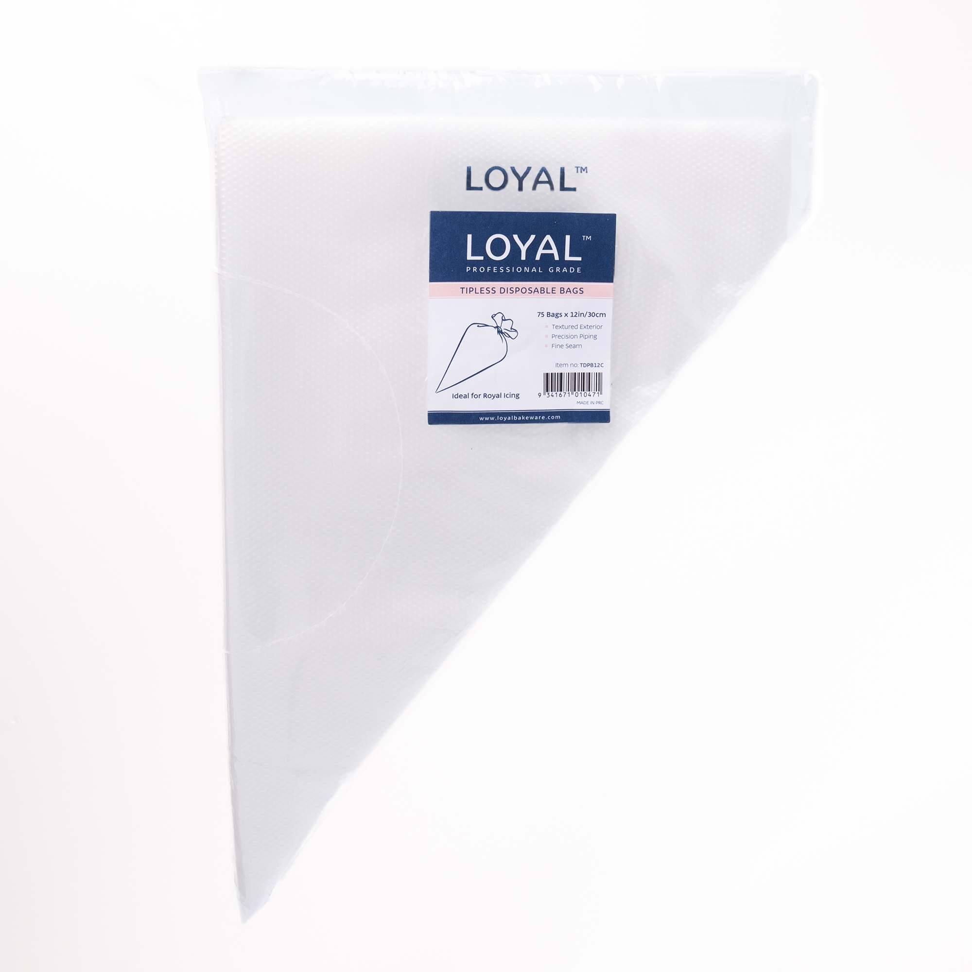LOYAL Disposable Tipless Piping Bags 12 Inch 75 Piece
