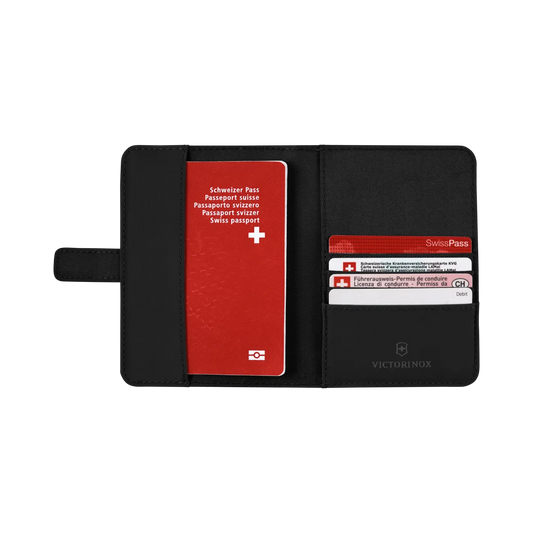 Travel Essentials Passport Holder with passport inside