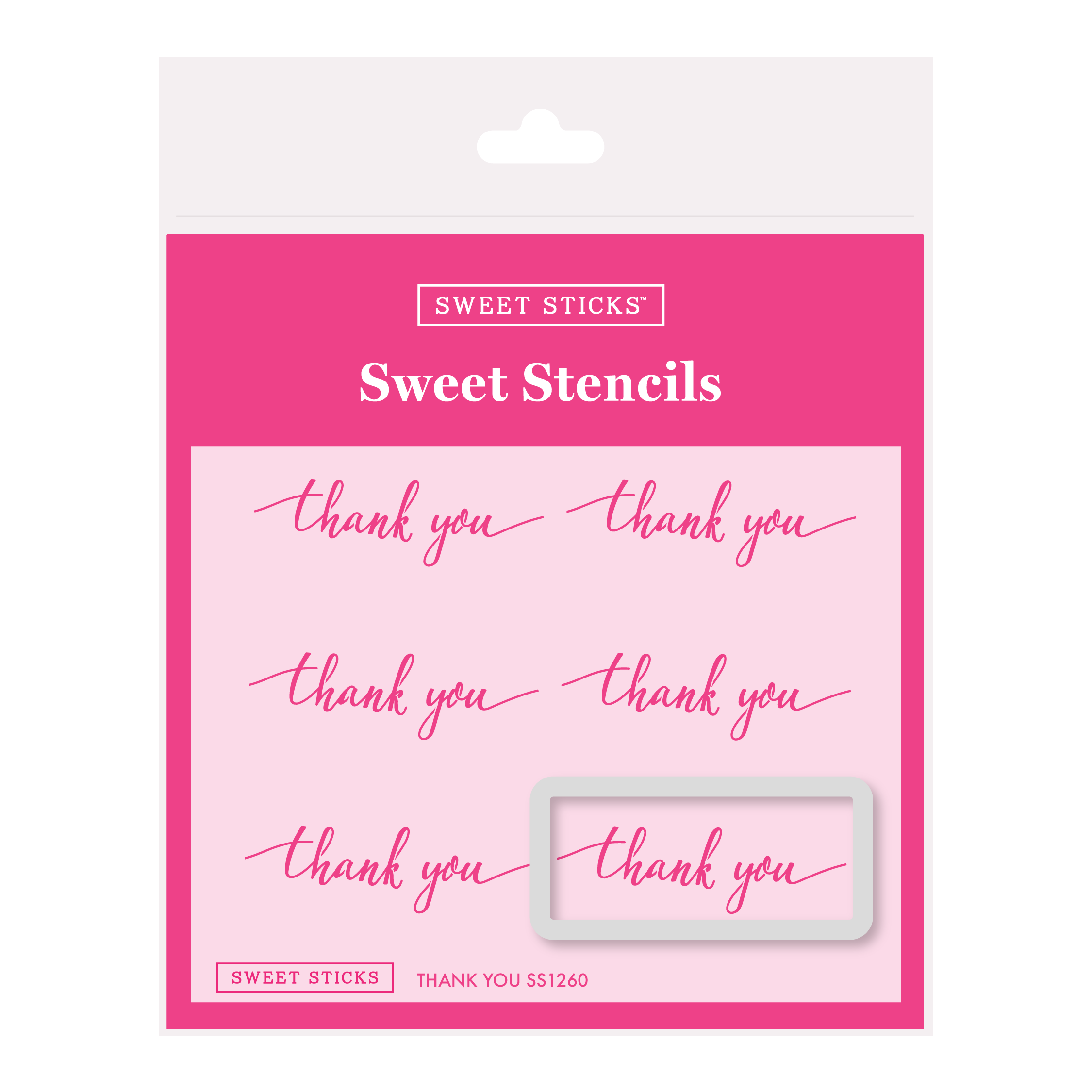 SWEET STICKS Sweet Stencils Thank You Range - SS1260