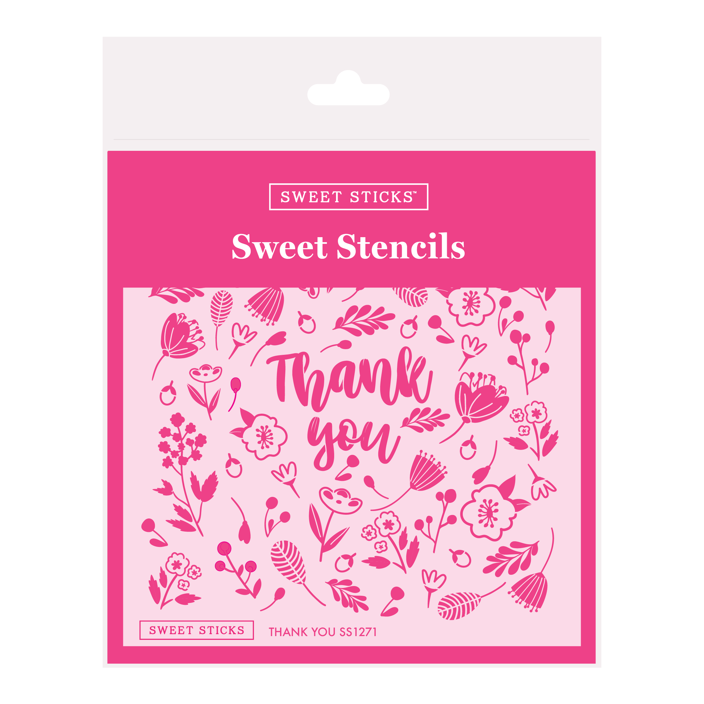 SWEET STICKS Sweet Stencils Thank You Range - SS1271