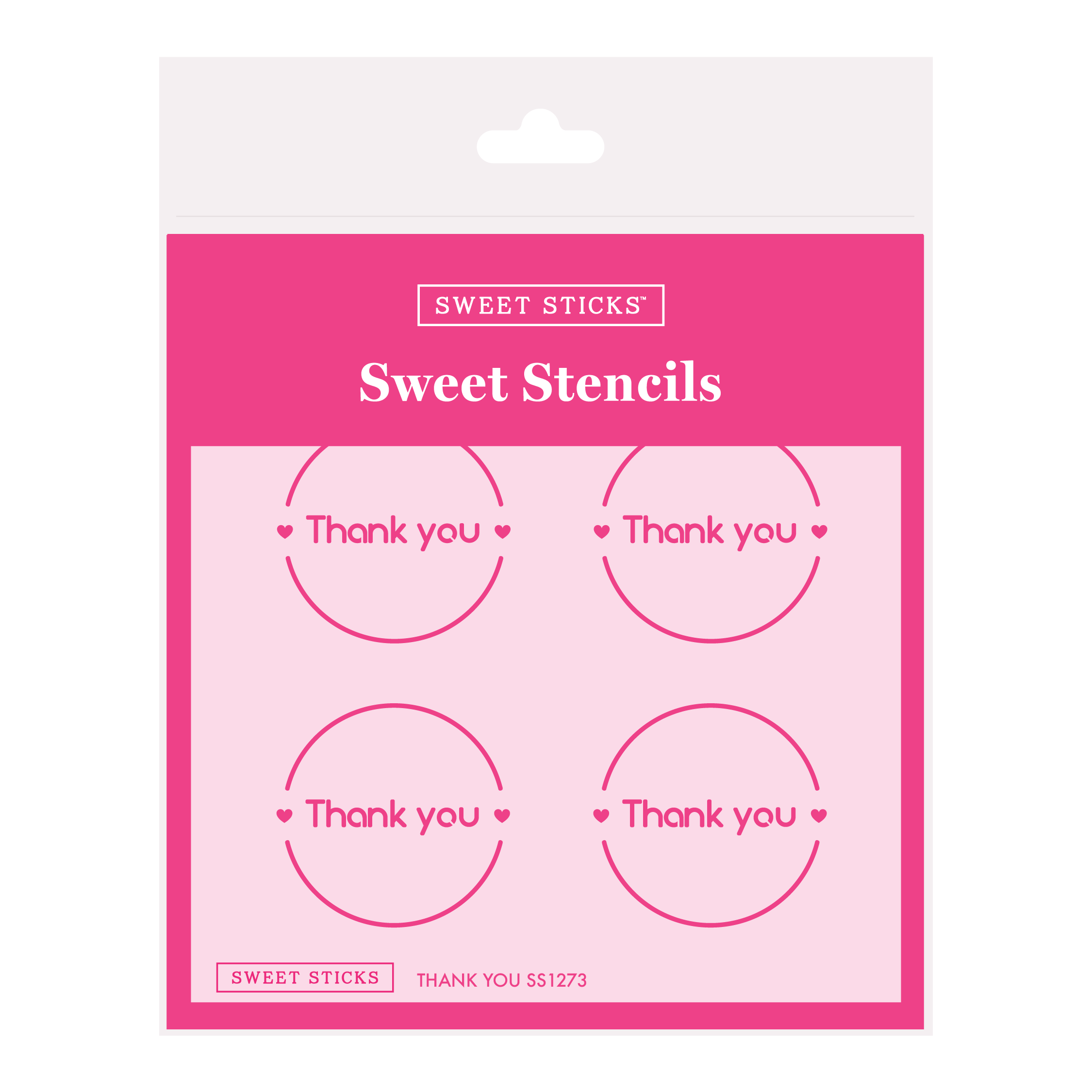 SWEET STICKS Sweet Stencils Thank You Range - SS1273