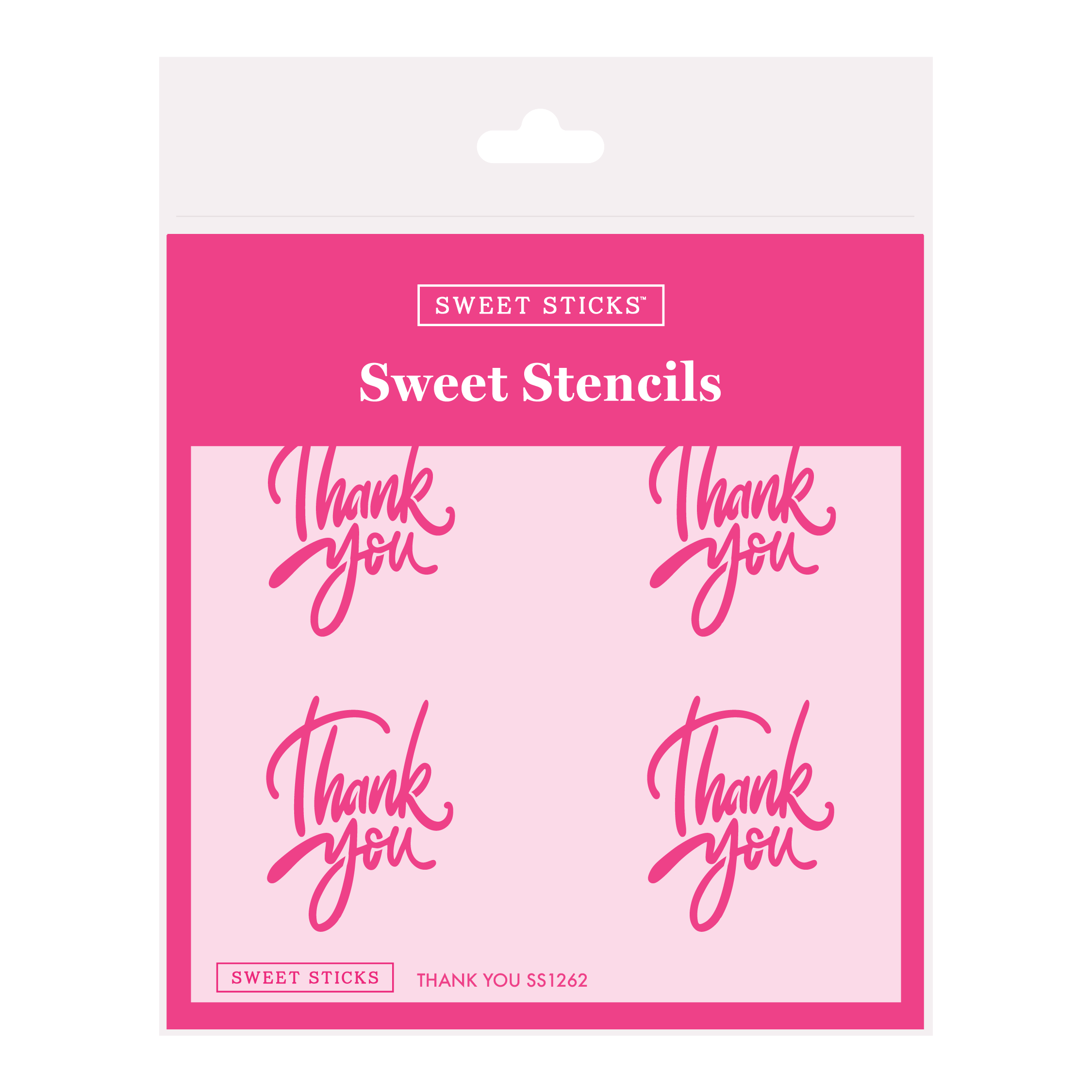SWEET STICKS Sweet Stencils Thank You Range - SS1262