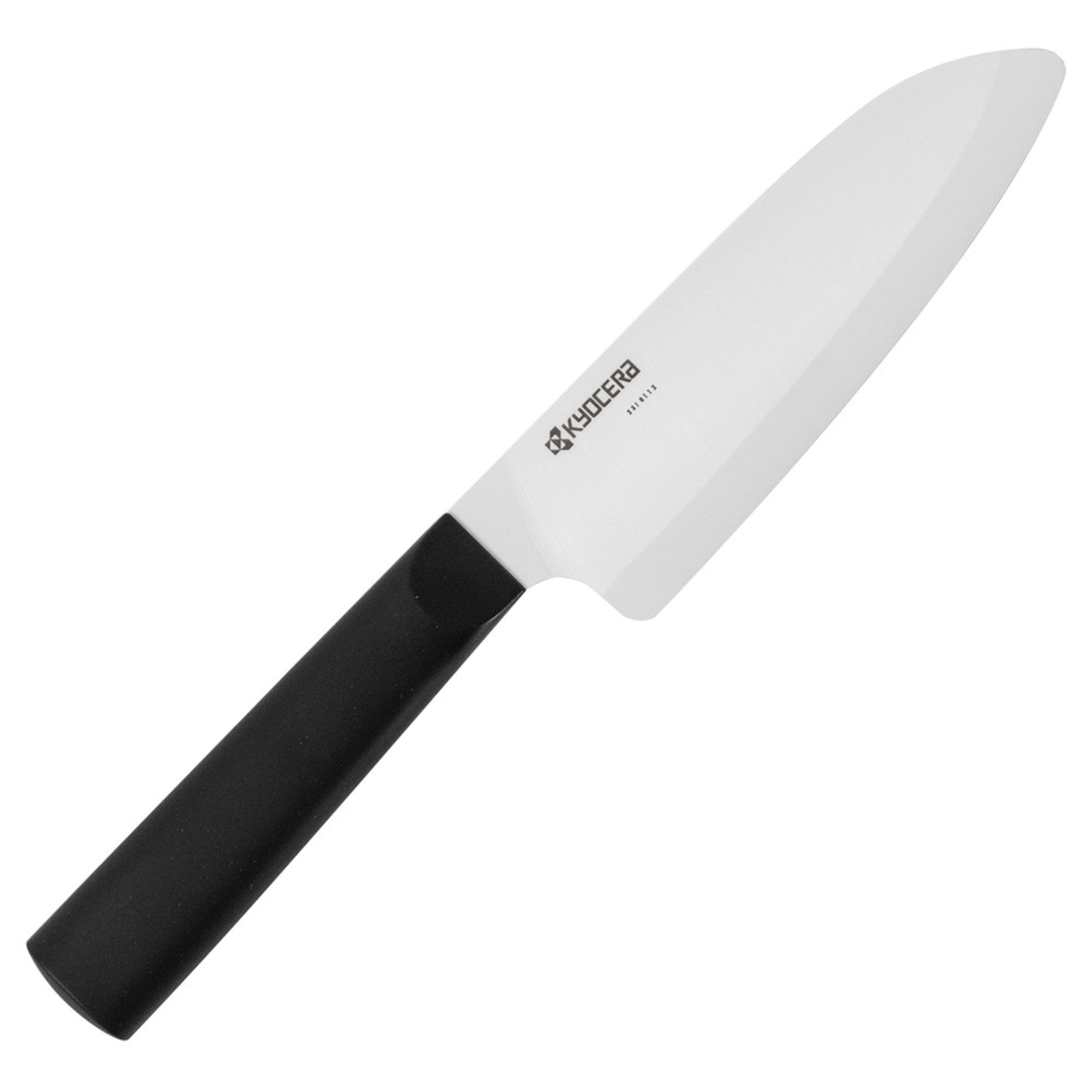 Kyocera INNOVATIONWHITE Ceramic Santoku Knife - White Blade 14cm with Non-Slip Handle