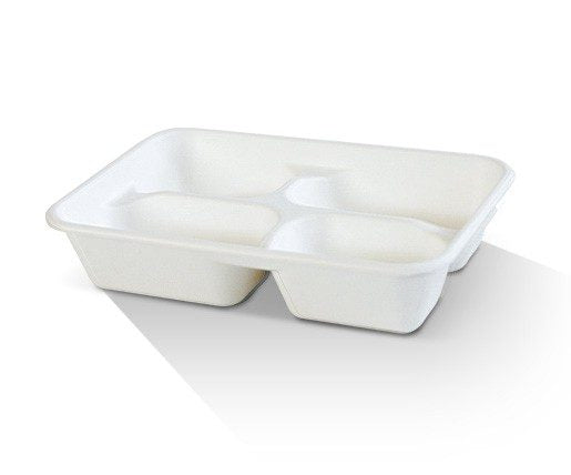 ecoware 4 Compartment Sugarcane Tray (Carton of 300)