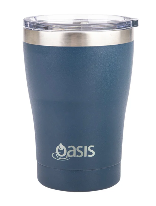 Oasis Stainless Steel Double Wall Insulated Travel Cup 350ml - Navy
