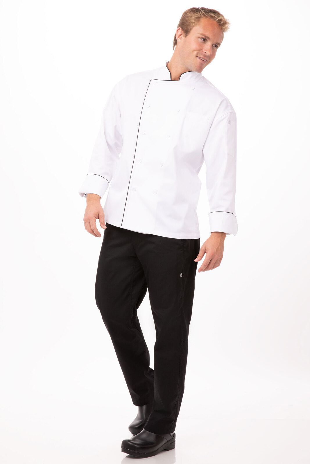Chef Works Sicily Men's Executive Chef Jacket - White