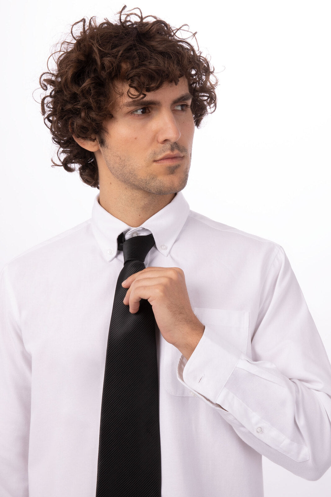 Chef Works Solid Dress Tie - Black