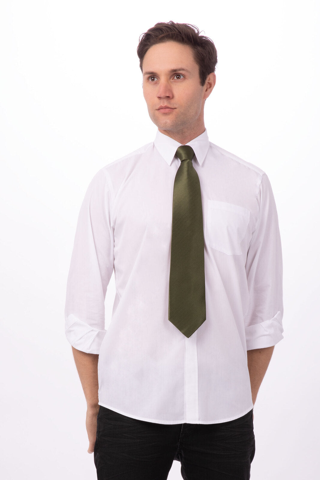 Chef Works Solid Dress Tie - Green