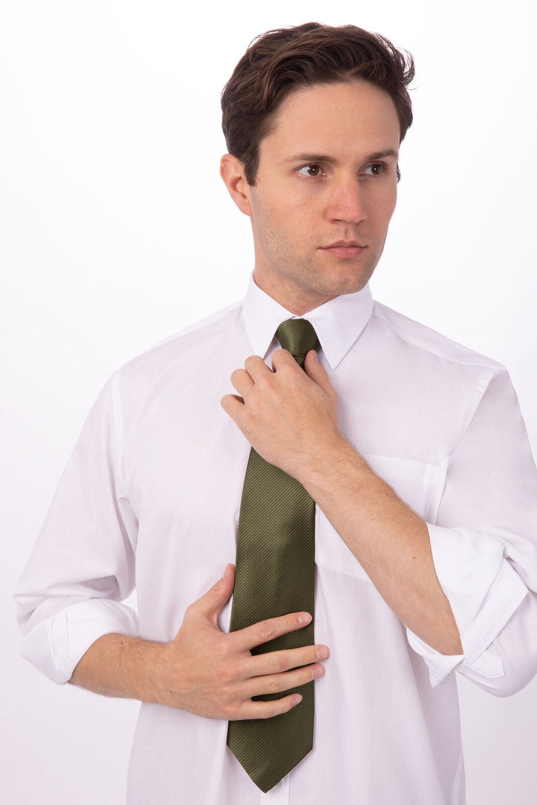 Chef Works Solid Dress Tie - Green