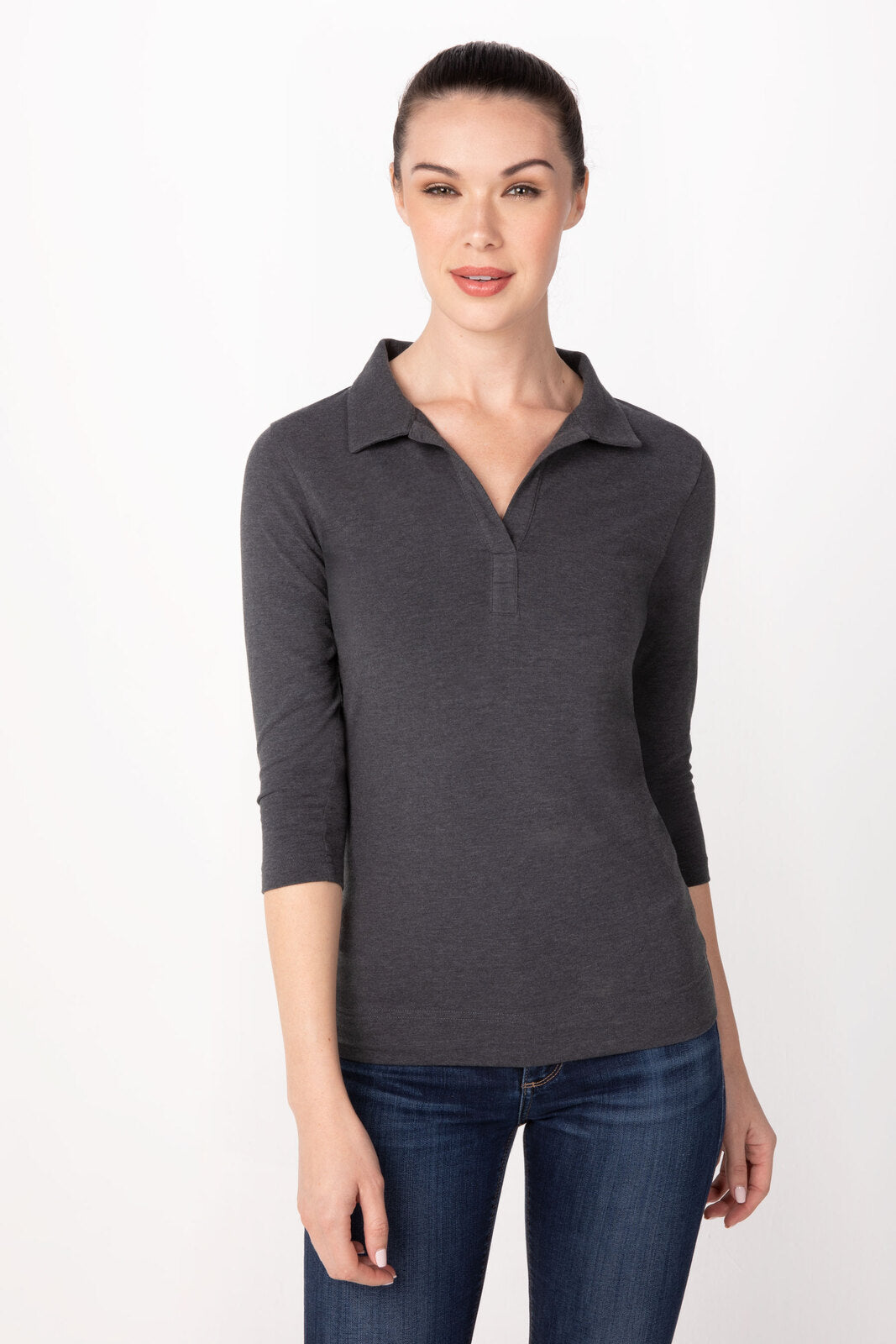 Chef Works Definity Women's Shirt - Charcoal