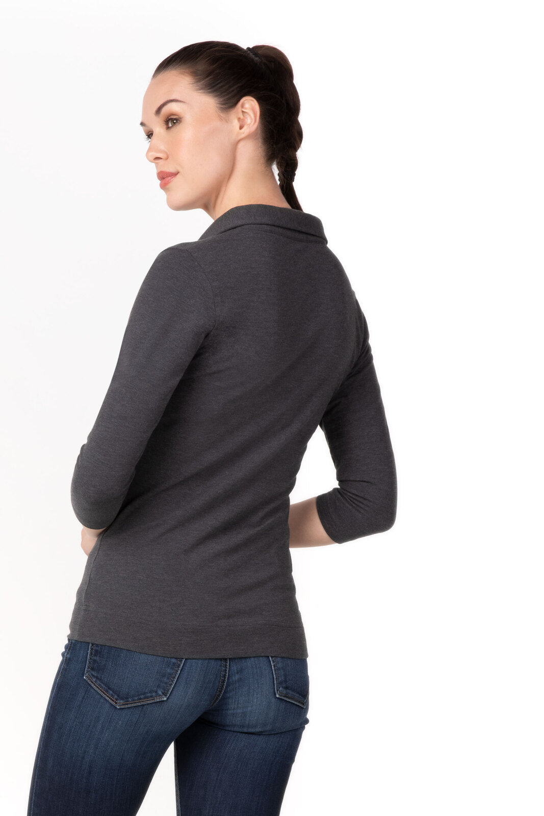 Chef Works Definity Women's Shirt - Charcoal