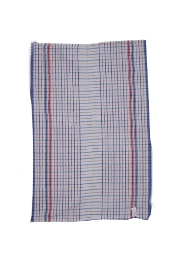 Chef Works Tea Towel Red, White, Blue Check - White
