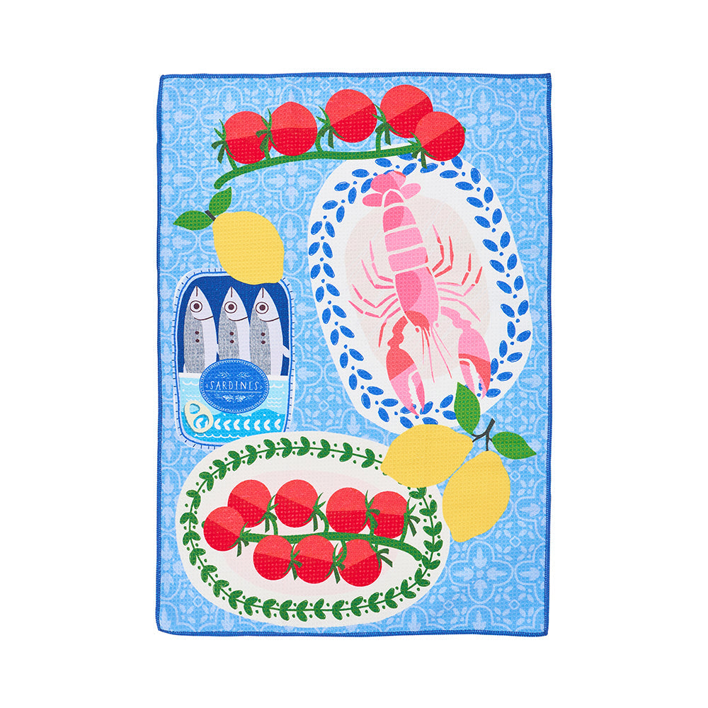 Annabel Trends Microfibre Tea Towel Single Sided Waffle Taste of Sicily