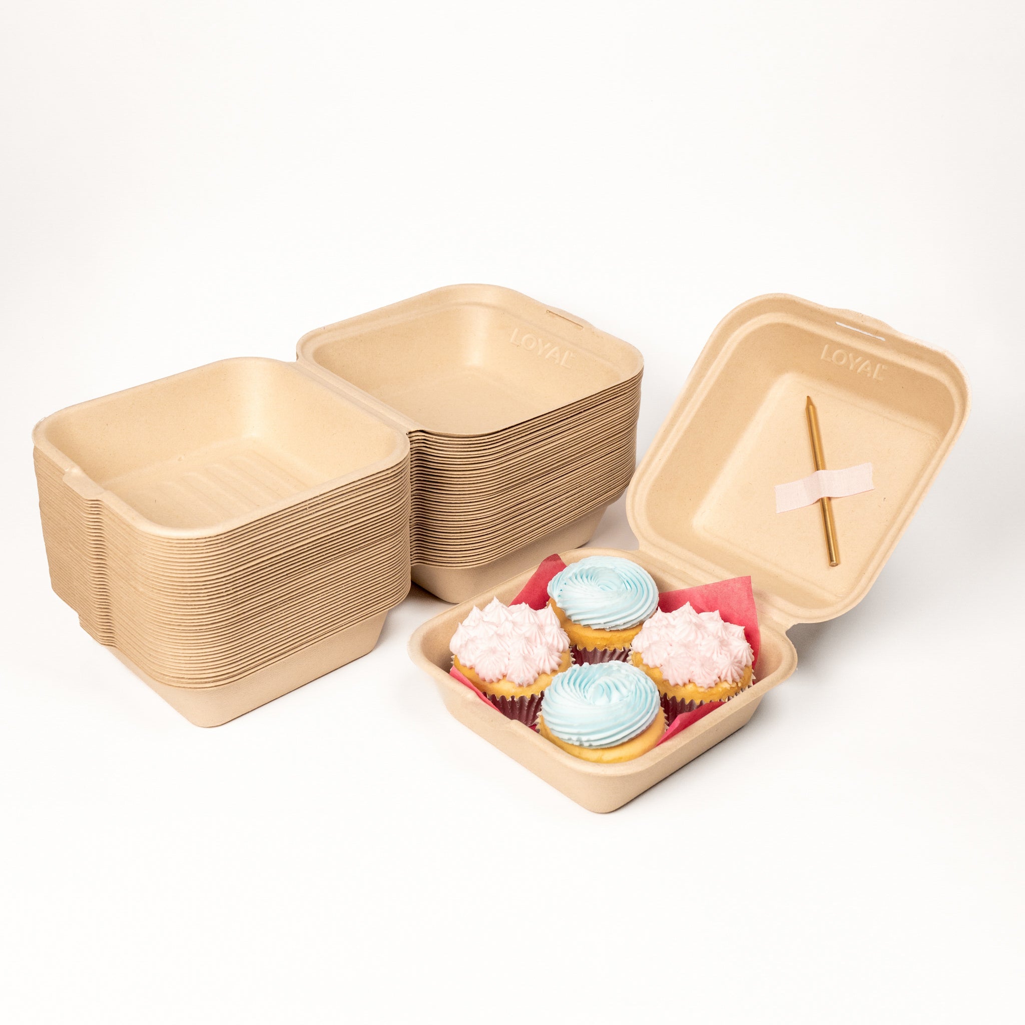 LOYAL Cake Box To Go 6 x 6 x 3 Inch