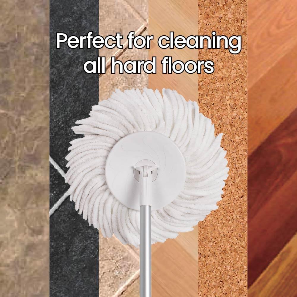 White Magic Turbo Spin Mop Hand Press