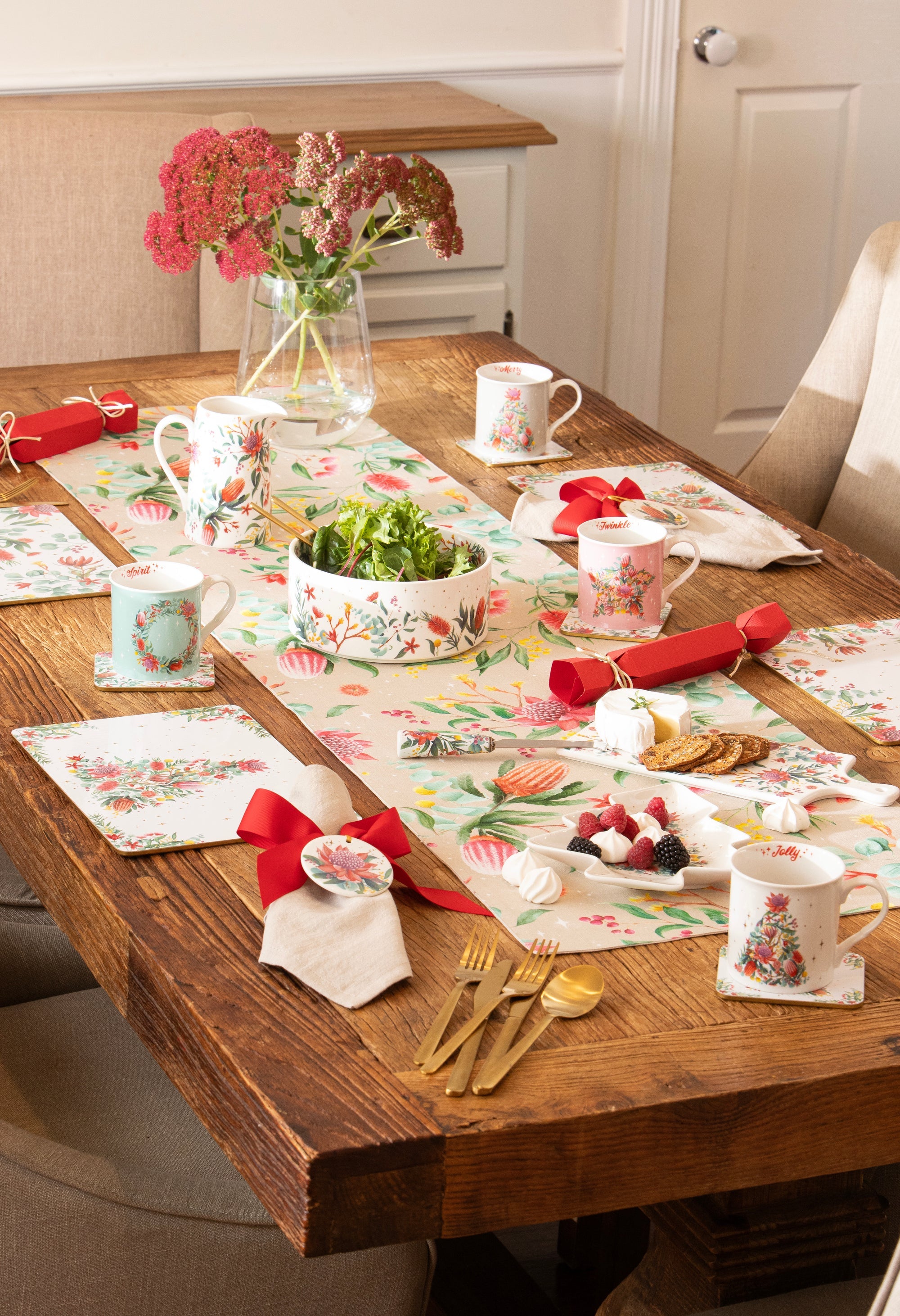 Ashdene Twinkling Blooms 2pk Tree Platter