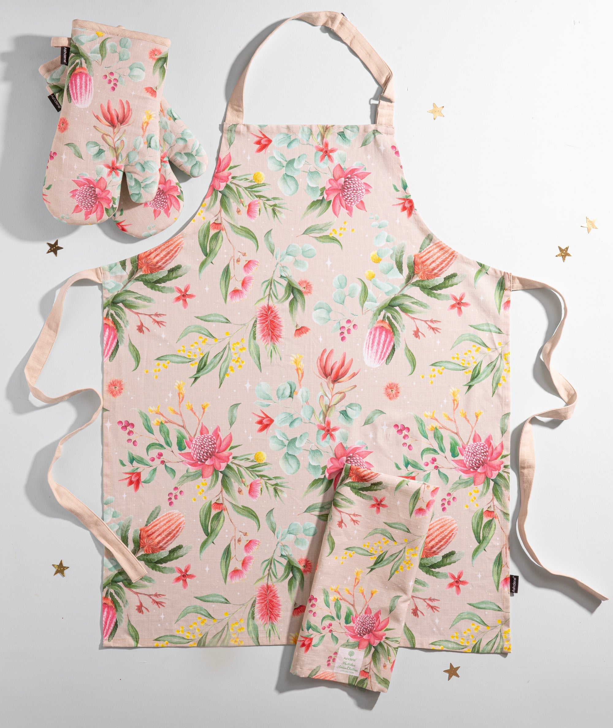 Ashdene Twinkling Blooms Christmas Apron