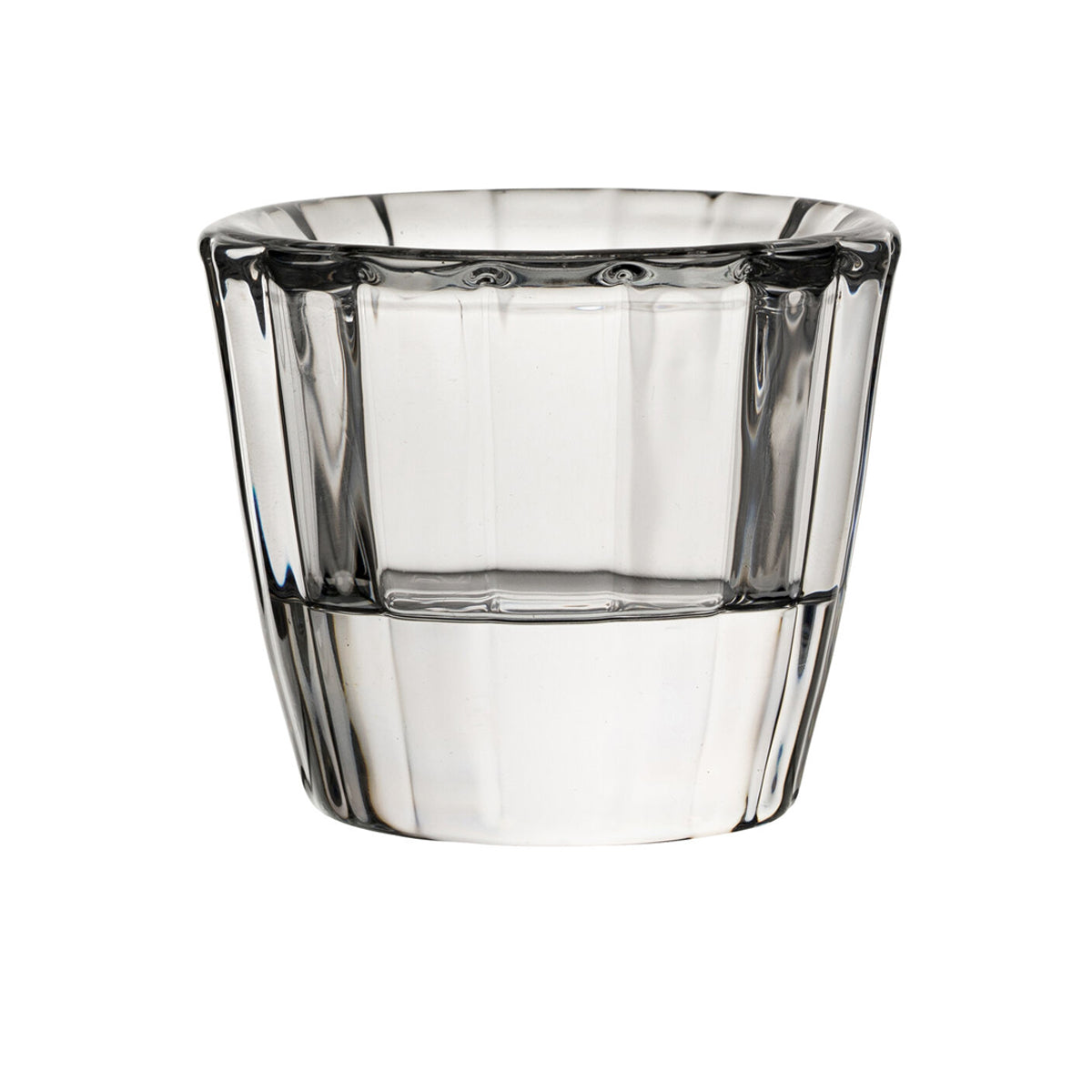 Utopia Clear Ribbed Votive - Large (68mm Dia)