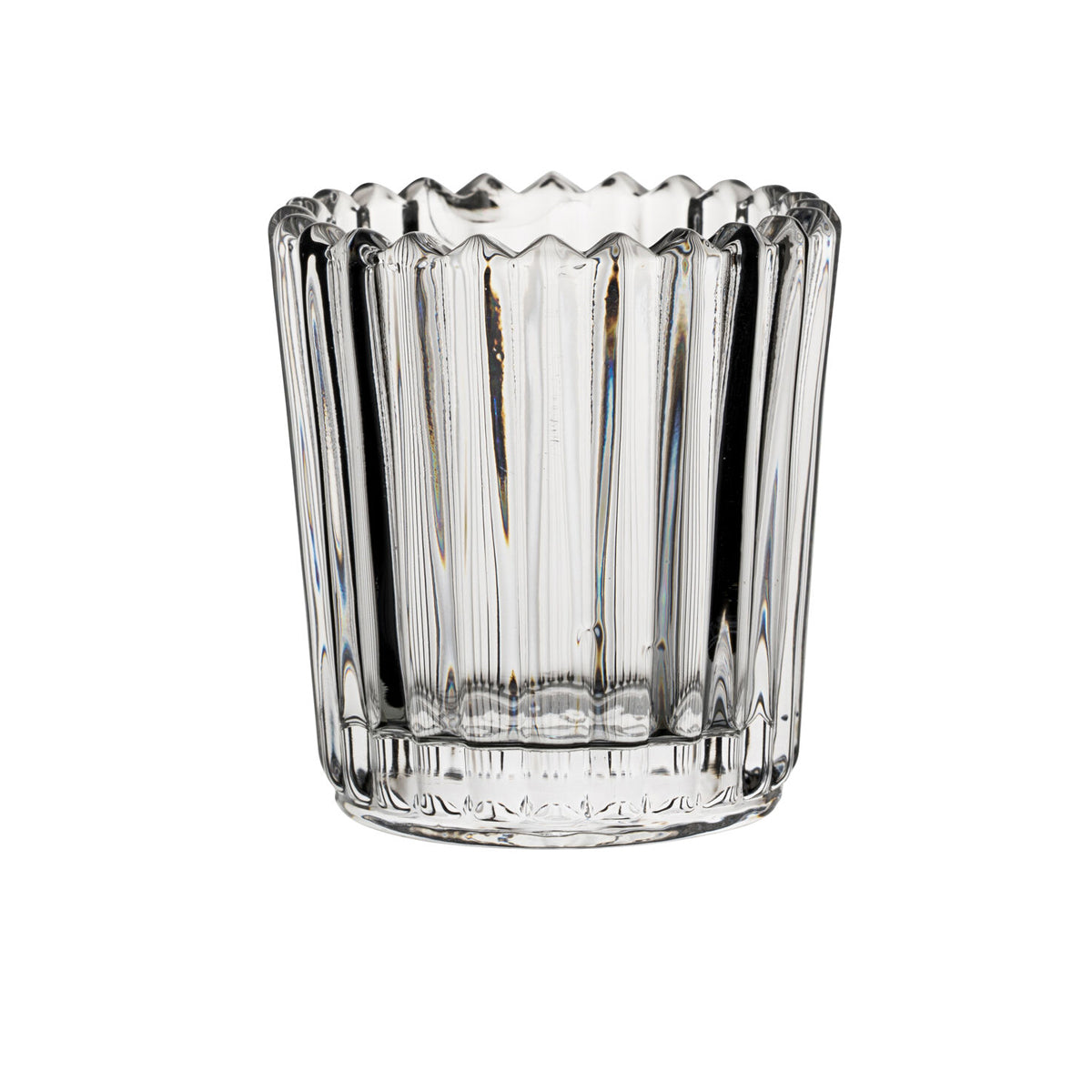Utopia Clear Ribbed Votive - Large