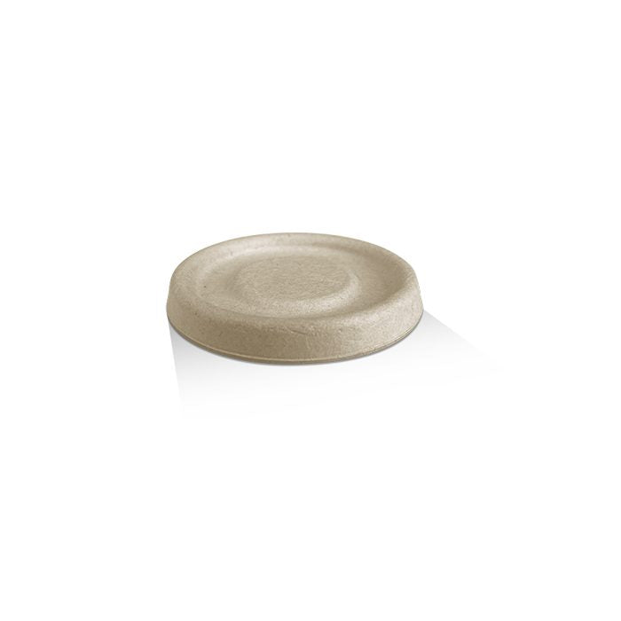 ecoware Unbleached Sugarcane Lid Fits 2oz Unbleached Cup (Carton of 2000)