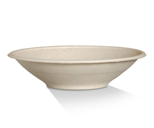 ecoware 24oz Unbleached Sugarcane Bowl (Carton of 500)
