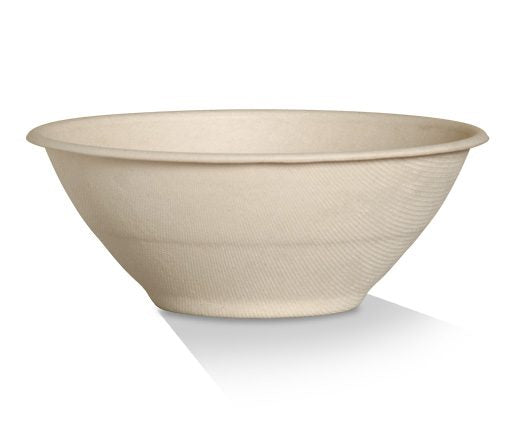 ecoware 32oz Unbleached Sugarcane Bowl (Carton of 500)